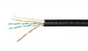 Кабель Skynet Premium UTP4 cat5е одножильный 305м Cu Проходит Fluke тест для наружных работ с тросом черный 1693136