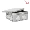 Коробка распред. КМР-030-014 с крышкой (100х100х50), 10 мембр. вводов IP55 EKF (plc-kmr-030-014-r)