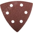 Треугольник шлифовальный "Мастер" универсальный на велкро основе, 6 отверстий, Р80, 93х93х93мм, 5шт