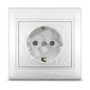 Севиль Розетка х 1 с заземлением белая С0028 Универсал