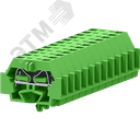 Клемма TB 1-1 с бок. подключ. с защелк. ножками, зеленая