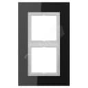 Рамка 2-я для горизонтальной/вертикальной установки  Серия- LS plus  Материал- стекло  Цвет- черный