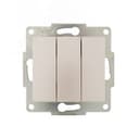 KARINA Выключатель тройной жемчужно-белый перламутр  (10шт/120шт)