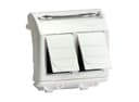 Розетки двойная компьютерная RJ-45 Brava кат5е. белая DKC 76459B