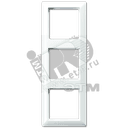 Рамка 3-я для горизонтальной/вертикальной установки  Серия- AS550  Материал- термопласт  Цвет- белый