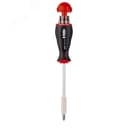 Отвертка с увеличенным магнитным держателем под биты с набором бит SL, PH, PZ 8шт