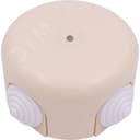 Коробка распределительная 78мм, пластик, цвет Песочное золото с кабельными вводами