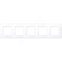 Рамка 5 постов, белый