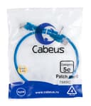 Патч-корд Cabeus PC-UTP-RJ45-Cat.5e-0.5m-BL-LSZH (U/UTP, CAT.5E, LSZH, 0.5 м, синий) (9528c)