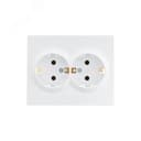 VESNA Розетка двойная с/з ПБТ белая
