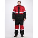 Костюм зимний Профи-Норд (тк.Смесовая,250) п/к, черный/красный,52-54,158-164
