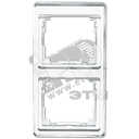 Рамка 2 поста вертикальная белая JUNG