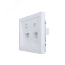ZIMA Розетка компьютер+телефон белая с модулем Cat 6 LEZARD