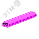 Клемма TB 2-2 с бок. подключ. с защелк. ножками, розовая 241349 SUPU