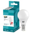 Лампа светодиодная LED 7вт E14 белый матовый шар ECO IEK (LLE-G45-7-230-40-E14)