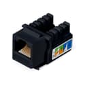 Проходной адаптер Cabeus KJ-RJ45-Cat.5e-90-BK (RJ45-DIDC, CAT.5E, UTP, Keystone Jack) (9482c)