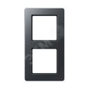 Рамка 2-я для горизонтальной/вертикальной установки  Серия- AFlow  Материал- термопласт. Цвет- матовый антрацит