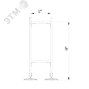 Опорная конструкция для горизонтальных прямоугольных воздуховодов и металлических лотков кабеленесущих систем TECHNORAPTOR FOOT 500х1500