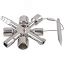 Ключ универсальный для электрошкафов 10-в-1, двусторонняя CrV бита РН2/SL7