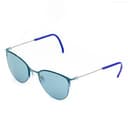 Очки бирюзовые солнцезащитные из титана со светло-синими линзами. Модель 04