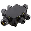 Коробка распределительная водонепроницаемая 6 выходов, с клеммой в комплекте, STEKKER