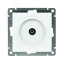 Розетка телевизионная одноместная UNIVersal Афина, с/у, оконечная, 75Ом, ч/д 4-2400Мгц, белая (еврослот) Универсал