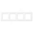 Рамка 4-местная для вертикальной и горизонтальной установки. Серия- Eco Profi. Материал- термопласт. Цвет- белый