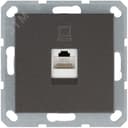 Интернет-розетка RJ45 с накладкой, цвет Мокко