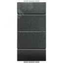 Livinglight. Переключатель аксиальный одноклавишный 10А 250В. Автоматические клеммы. 1 модуль. Цвет Антрацит