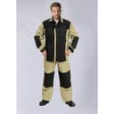 Костюм сварщика комбинированный 2 кл.защиты (тк.Брезент,550/Спилок S=1,5), черный/бежевый(А4), 56-58/170-176