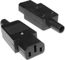 Вилка IEC 60320 C13, 10A, 250V, разборная, черная LANMASTER LAN-IEC-320-C13
