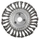 Кордщетка дисковая прямая, посадочный диаметр 22.2 мм, стальная витая проволока 180 мм