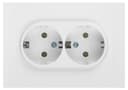 Розетка 2-м СП Accent 6-205-01 16А IP20 250В 2P+E Schuko AL/CU бел. Intro Б0063485