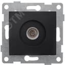 Розетка антенная Bravo, механизм, одинарный, графит