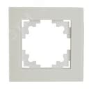 Рамка 1-местная, стекло, серия Катрин, GFR00-7001-01M, белый матовый