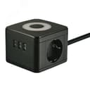 Удлинитель серии Standard с заземлением шнур 1,5м 2 гнезда 3 USB 16А Черный ТМ Uniel S-GCD2-1,5SBU BLACK