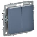 BRITE Выключатель 2-клавишный перекрестный 10А ВС10-2-3-БрМ маренго IEK