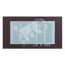 Рамка с суппортом на 8 узких модулей, S82C, венге - алюминий (дерево)