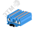 Клемма TP 1-2 проходная Push-in, сечение 6 мм. кв., синяя