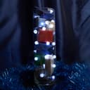 Светодиодная гирлянда Feron CL565 линейная Лед шарики статичная 3м 03м 5000K с питанием от батареек прозрачный шнур 48610