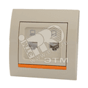 DERIY Розетка RJ45 х2 крем