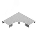 Крышка к углу горизонтальному 90 град. к лотку ПЛК 300, толщ. 1,2 мм, Сендзимир цинк