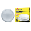 Светильник светодиодный ДБП-18w 4000К 2400Лм с блоком аварийного питания 1ч IP65 круглый пластиковый белый