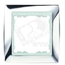 Рамка на 3 поста, S82, хром - белый Simon