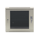 Шкаф 9U с полкой Space Technology ST-NC9U01, дверь - стекло 450*400*530 настенный/напольный, Серый