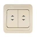 Mimoza Выключатель двухклавишный проходной бежевый