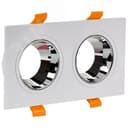 LIGHTING Светильник 4108 встраиваемый поворотный под лампу 2хGU10 белый/хром пластик IEK