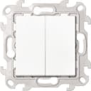 Выключатель двухклавишный кнопочный 10A 250В~ белого цвета S24 Harmonie Simon