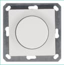 Светорегулятор поворотно-нажимной (диммер) LED 30-400Вт 1gang 2way механизм бел. глянцевый Jasmart G4012W