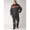 Костюм зимний Труженик-Ультра (ткань Смесовая,210) брюки, темно-серый красный, 44-46 182-188
